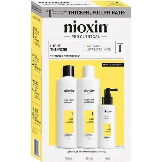 Nioxin System 1 - Set per Capelli Naturali con Diradamento Lieve