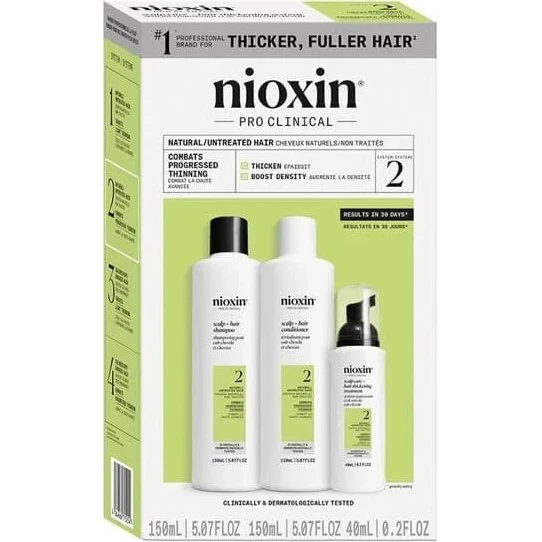 Nioxin System 2 Set Trattamento per Capelli Naturali Diradati