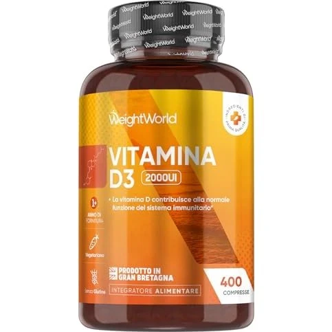 WeightWorld Vitamina D3 2000 UI 400 Compresse Vegetariane