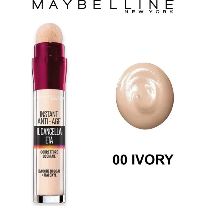 Maybelline New York Correttore Liquido Instant Anti-Age 00 Ivory