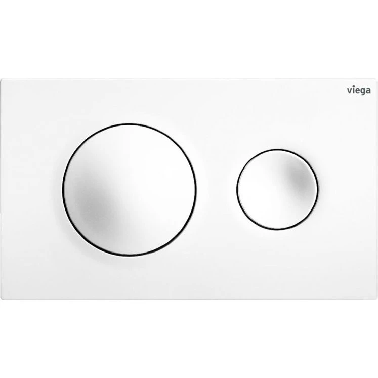 Viega Visign for Style 20 - Placca Doppio Pulsante Bianco Alpino