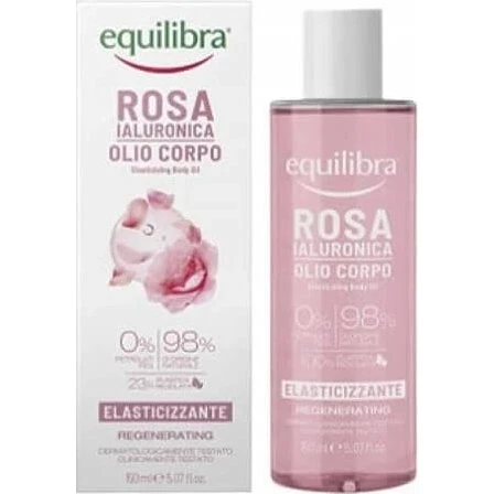 Equilibra Olio Corpo Elasticizzante Rosa e Acido Ialuronico 150 ml