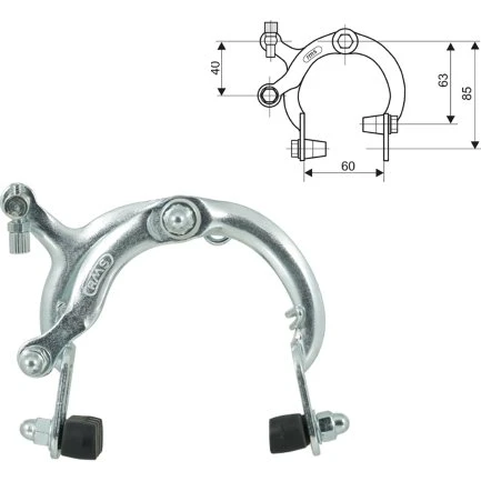 WAG Coppia Freni a Ganascia Senior 63/85 mm (2 pz)