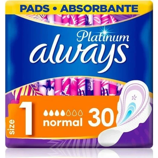 Always Ultra Platinum Assorbenti Normali con Ali, Taglia 1, 30 pz