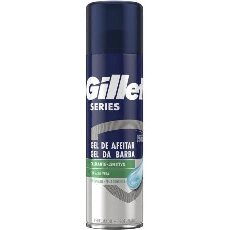Gillette Gel Da Barba Lenitivo con Aloe Vera per Pelle Sensibile 200ml