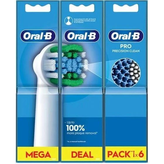 Oral-B Precision Clean Testine di Ricambio, 6 pezzi