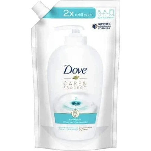 Dove Sapone Liquido Care & Protect Ricarica, 500 ml