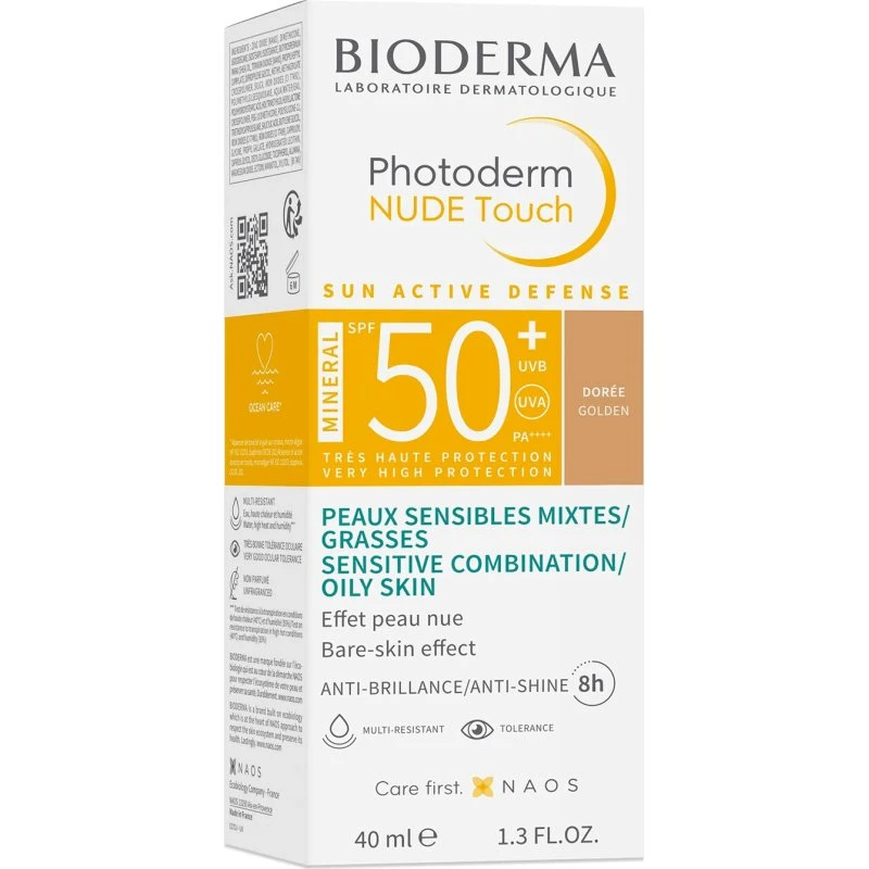 Bioderma Photoderm Nude Touch Tonalità Dorata SPF50+ 40 ml