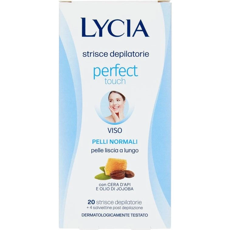 Lycia Perfect Touch Strisce Depilatorie Viso Pelle Normale 20 pz