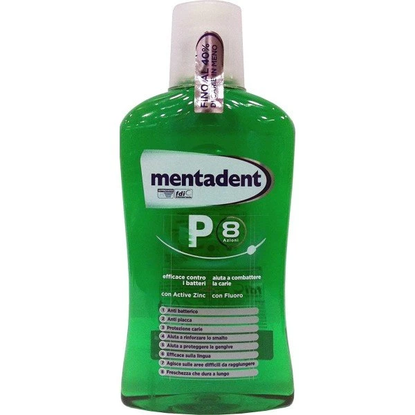 MENTADENT Colluttorio P8 Azioni 500 ml