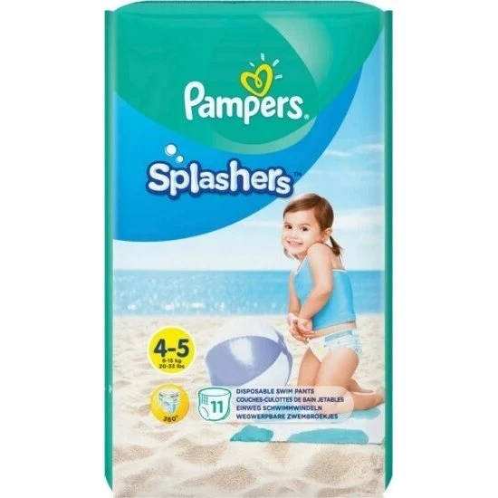 Pampers Splashers Pannolini da Nuoto Taglia 4-5 (9-15 kg) - 11 Pezzi