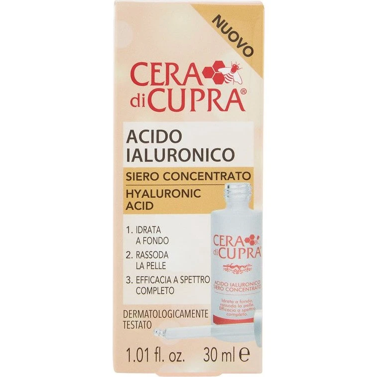 Cera di Cupra Siero Fluido Rimpolpante Acido Ialuronico e Miele 30ml