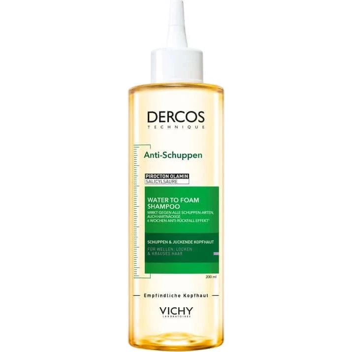 Vichy Dercos Shampoo Antiforfora Acqua Mousse per Capelli Ricci 200 ml