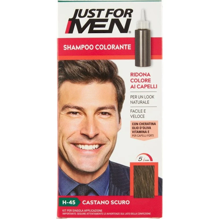 Just For Men Shampoo Colorante H45 Castano Scuro