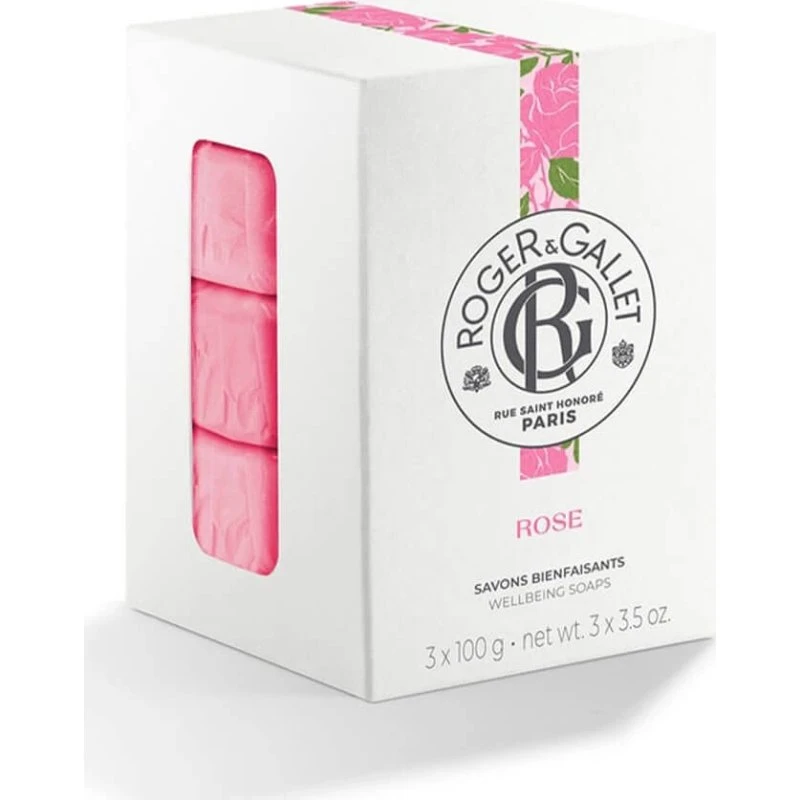 Roger & Gallet Rose Savons Parfumés 3x100g - Set Sapone Rilassante