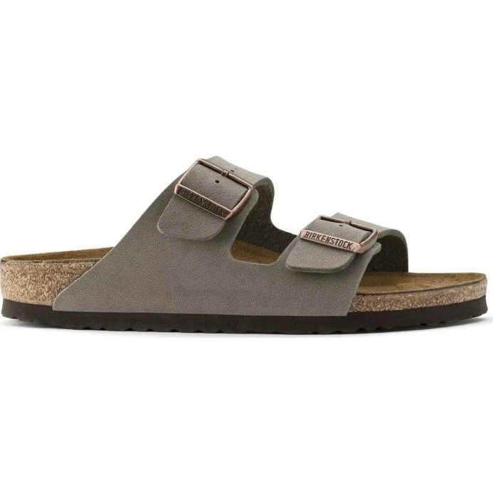 Birkenstock Arizona Birko-Flor Nubuck Grigio - Calzata Stretta