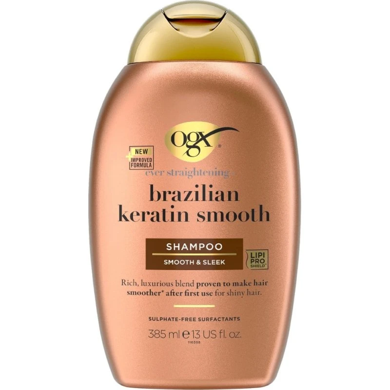 Ogx Shampoo Lisciante con Cheratina Brasiliana 385 ml