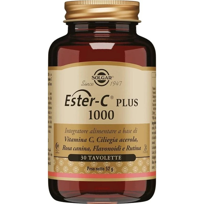 Solgar Ester-C Plus 1000 Integratore Alimentare, 30 Tavolette