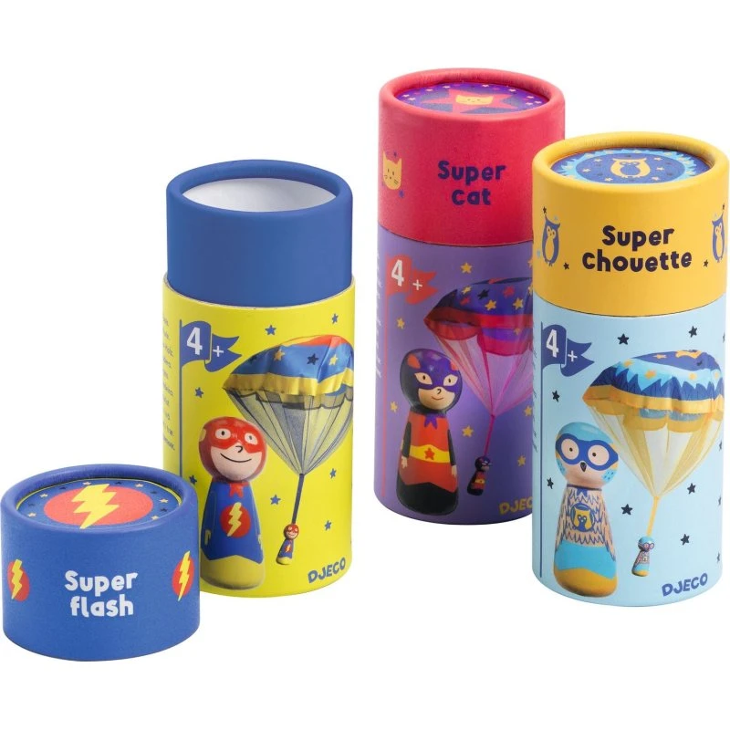 Djeco Paracadutisti Flying Heroes Blu