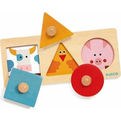 FormaBasic - Puzzle a incastro legno con pomelli