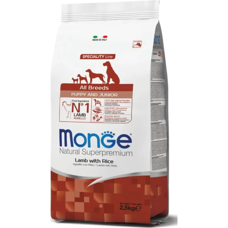 Monge All Breeds Puppy Agnello e Riso 2500 g