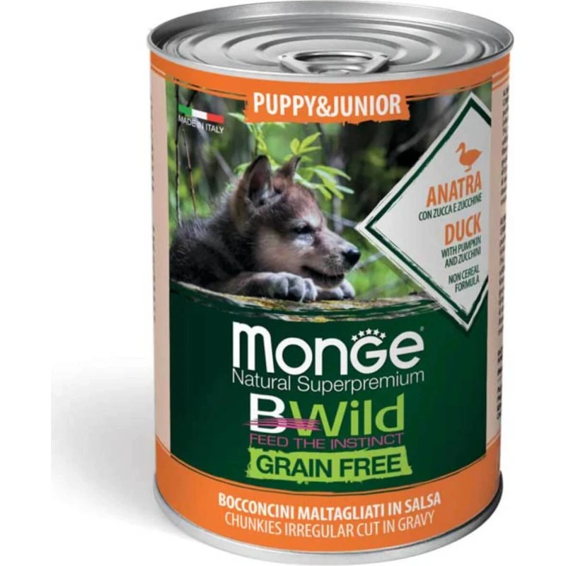 Monge BWild Grain Free Anatra, Zucca e Zucchine per Cani Mini Adulti