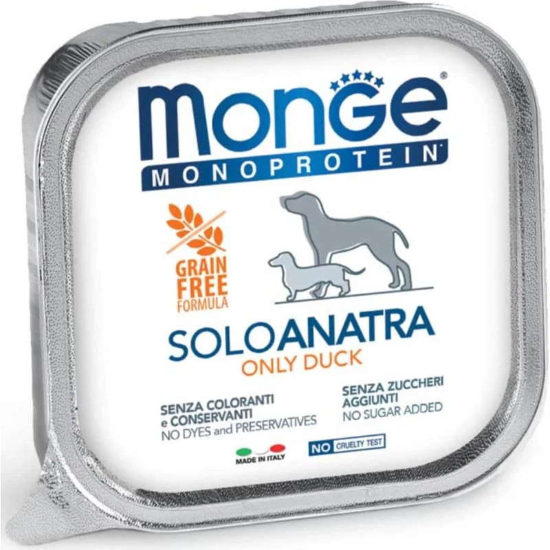 Monge Monoprotein Anatra Cibo Umido per Cani Adulti 150g