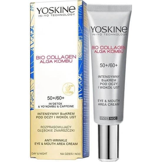 Yoskine Bio Collagen Crema Contorno Occhi e Labbra 50+/60+, 15 ml