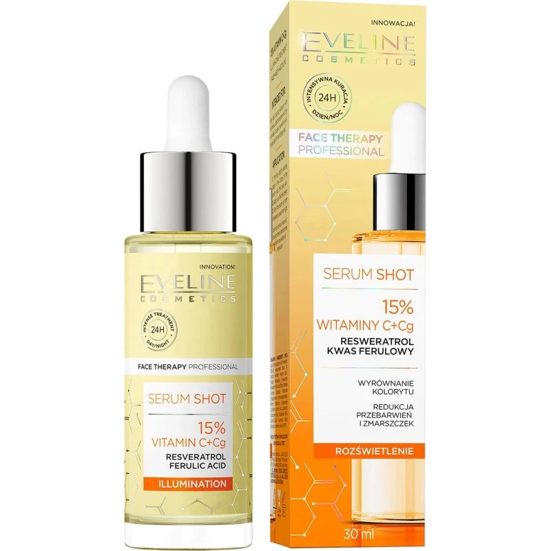 Eveline Cosmetics Serum Shot Trattamento Illuminante 15% Vitamina C