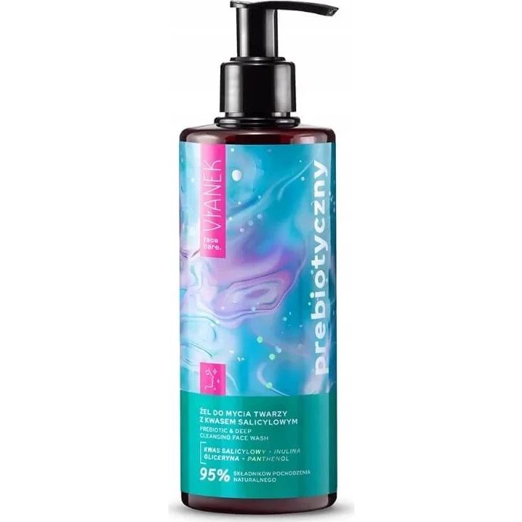 Vianek Gel Detergente Viso Prebiotico con Acido Salicilico