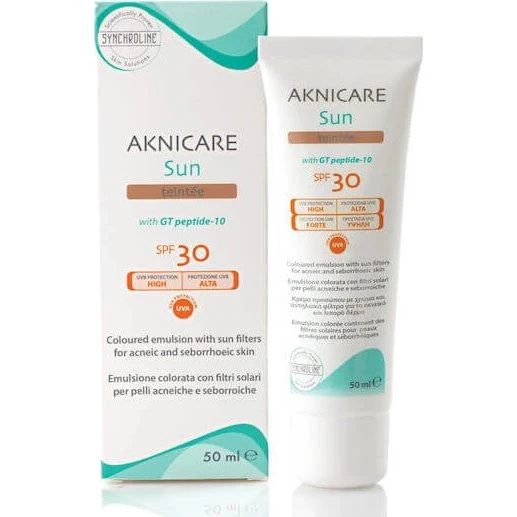 Synchroline Aknicare Crema Viso Anti-Sole SPF30 con Pigmento 50ml