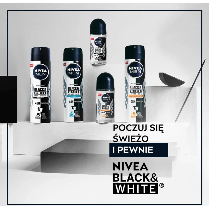 Nivea Men Black & White Invisible Original Deodorante Stick 50ml