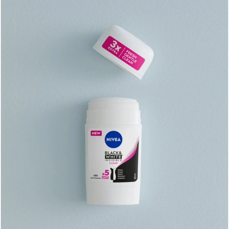 Nivea Deo Ap Stick Black & White Clear 50 ml