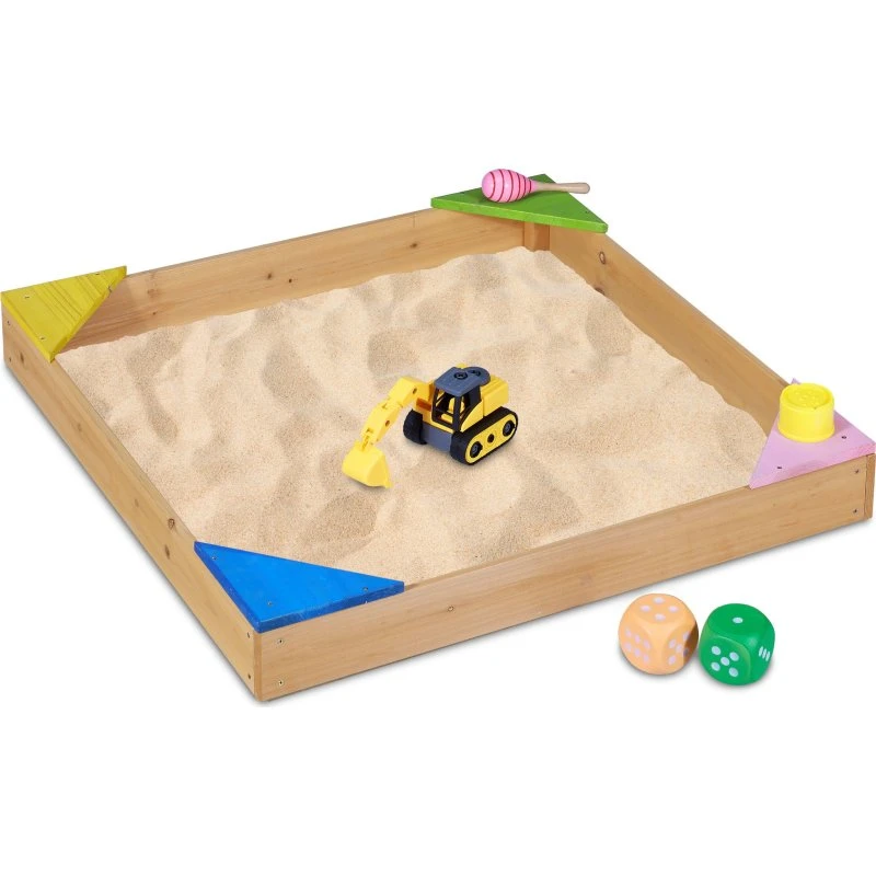 Sabbiera per Bambini con Sedute in Legno