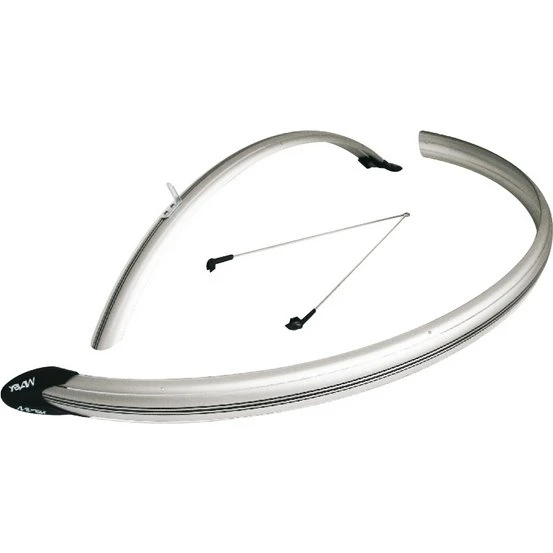 MV-TEK Parafanghi 28'' 45mm Argento/Nero Coppia