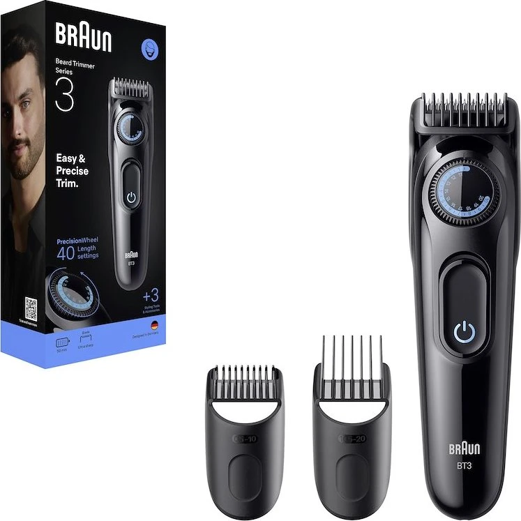 Braun BT3520 Series 3 Regolabarba Batteria Nero