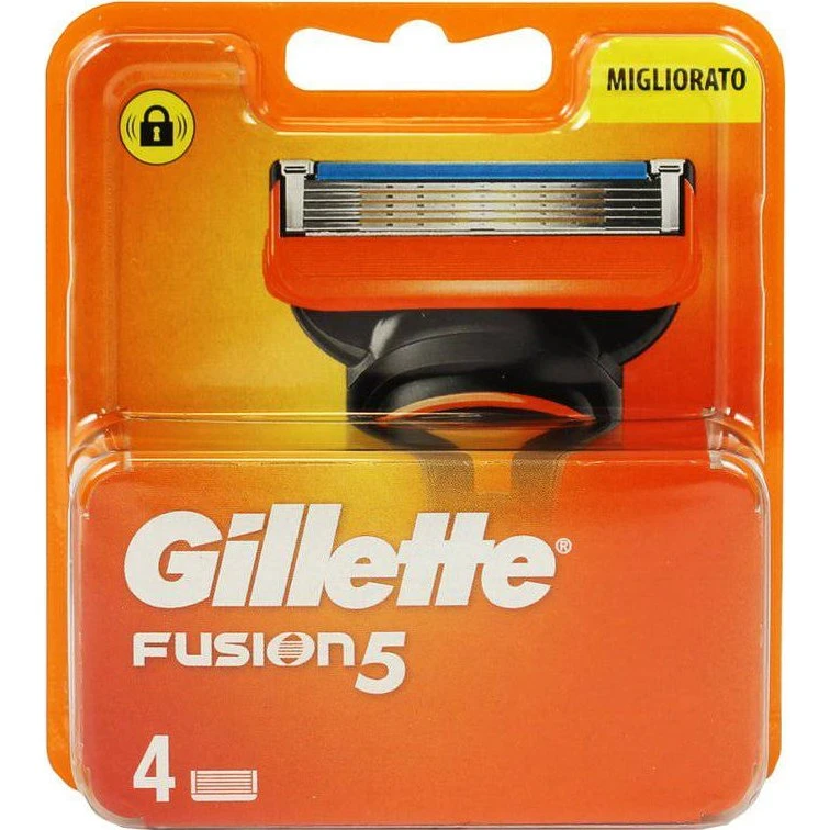 Gillette Fusion5 Testina di Ricambio 4 Pezzi