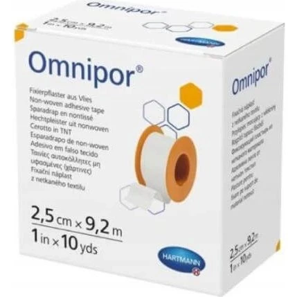 OMNIPOR Hartmann Nastro Adesivo in Tessuto Non Tessuto 2,5 cm x 9,2 m