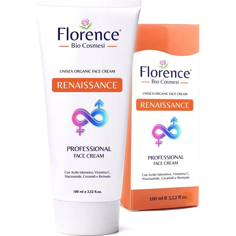 Florence Crema Viso Bio 100 ml Antirughe Acido Ialuronico Vitamina C Retinolo