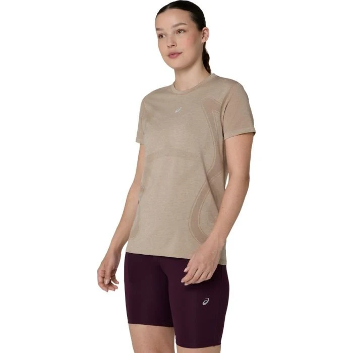 ASICS Maglietta da Running Seamless Road Donna - Cammello L