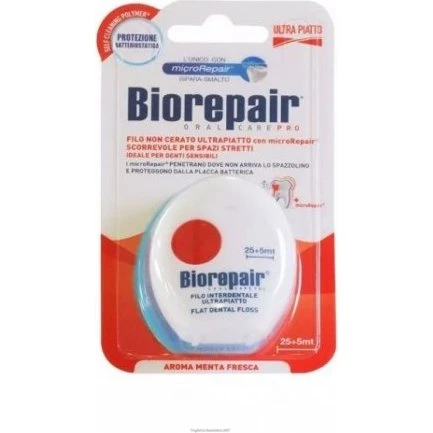 Biorepair Filo Interdentale Ultrapiatto Antibatterico 30 m