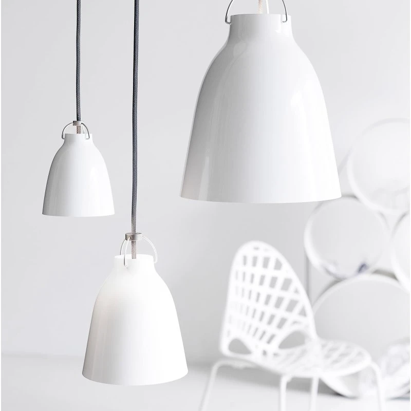 Fritz Hansen Caravaggio P2 Lampada a Sospensione Bianco Lucido