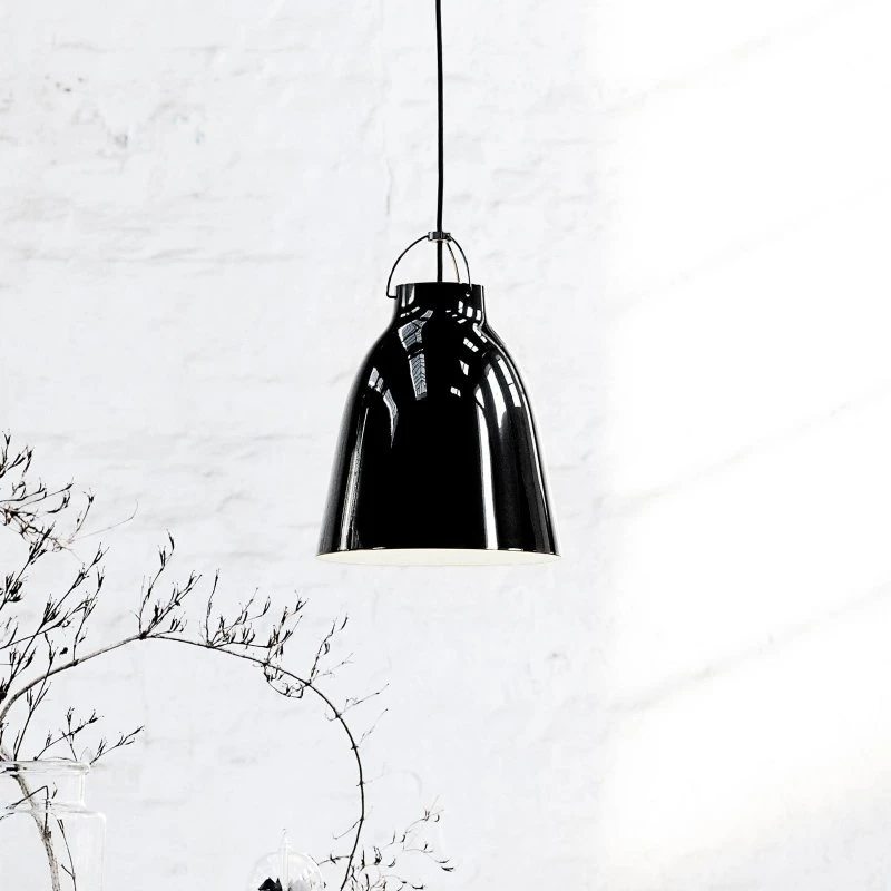 Fritz Hansen Caravaggio P2 Lampada a Sospensione Nero Lucido