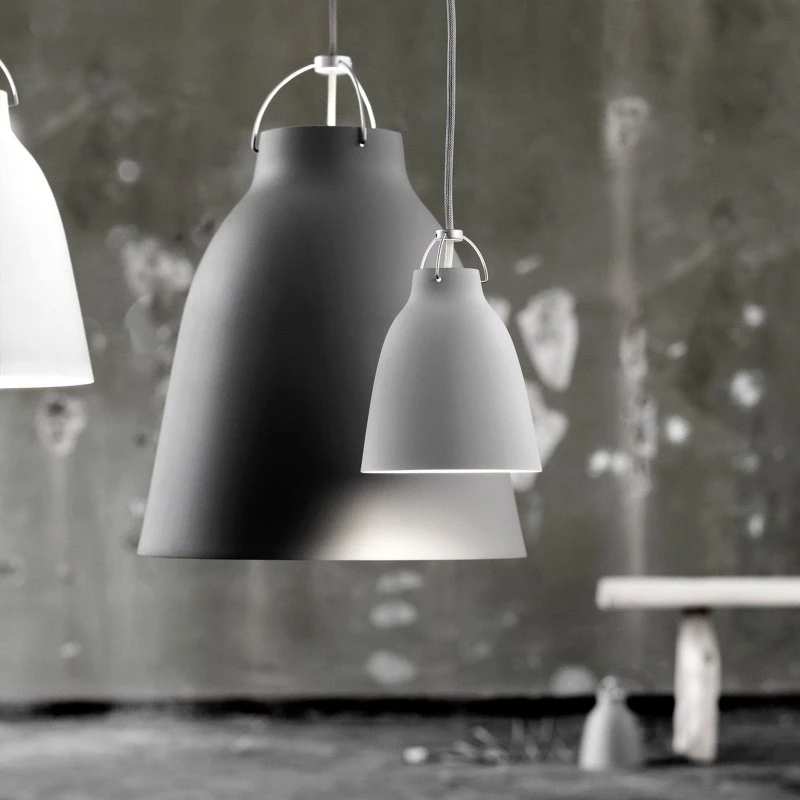 Fritz Hansen Caravaggio P1 Lampada a Sospensione Grigio Opaco