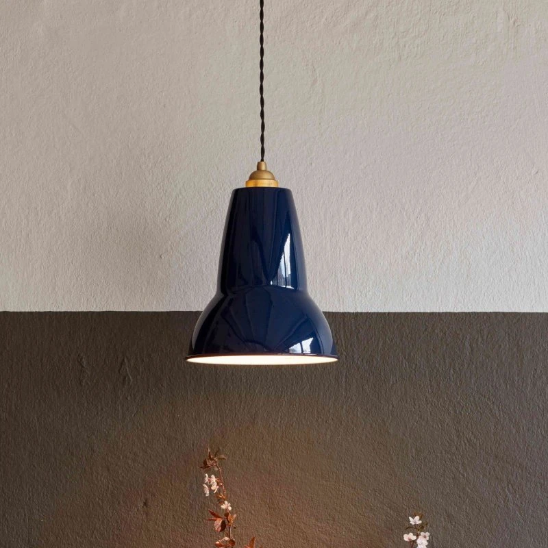 Anglepoise Original 1227 Brass Midi Lampada a Sospensione, Blu