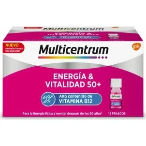 Multicentrum Energia & Vitalità 50+, 15 flaconi da 7 ml
