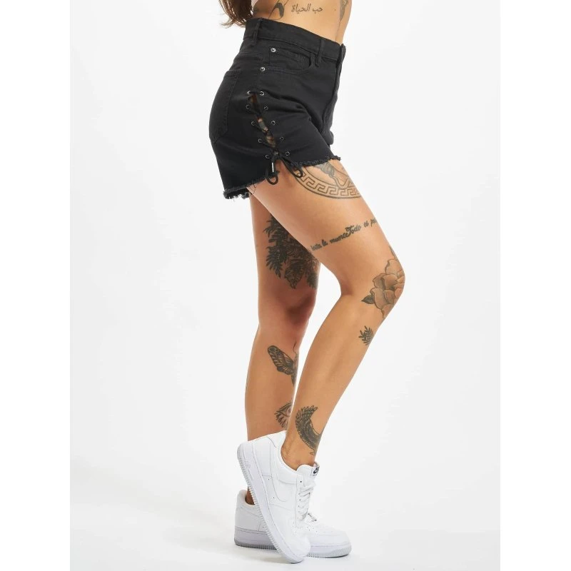 Urban Classics Pantaloncini in Cotone da Donna - Neri