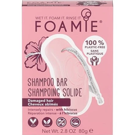 Foamie Hibiskiss Shampoo Solido Ibisco per Capelli Danneggiati 80g