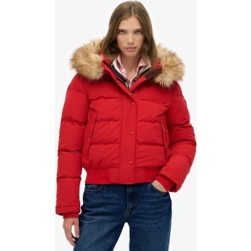 Superdry Giacca Bomber Everest Donna - Rossa - M