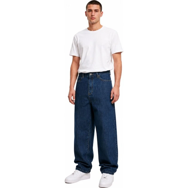 Jeans Urban Classics 90's Blu in Cotone con Vestibilità Oversize
